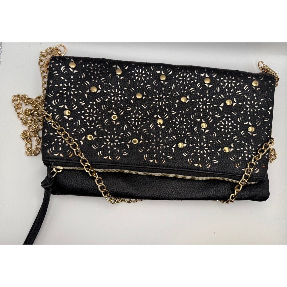 Urban Expressions Jewel Cutout Foldover Clutch